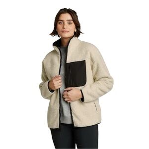 Edie Bauer Chilali Faux Shearling Fleece Jacket Size Medium